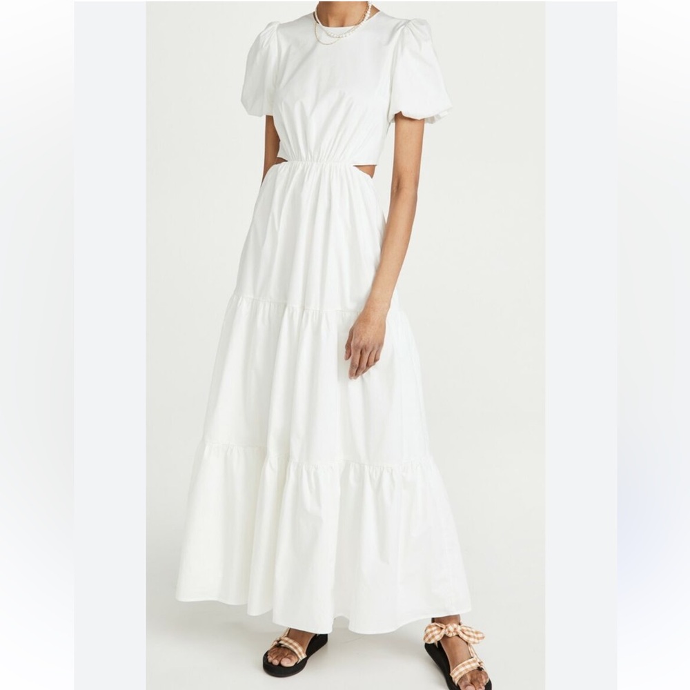 NWT WAYF Elegant White Cutout Maxi Dress